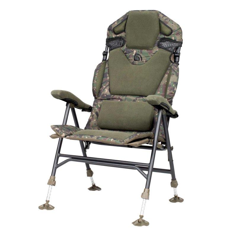 Trakker Kreslo komfortné s područkami - Levelite Camo Longback Recliner 1