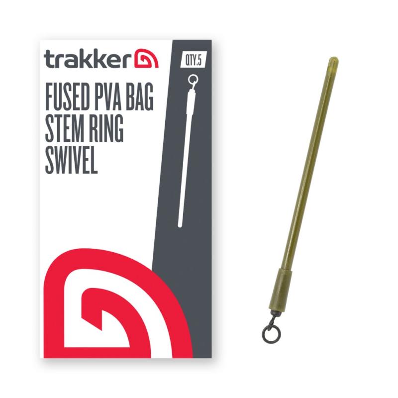 Trakker Drík do inline olov Fused PVA Bag Stem - Ring Swivel 5ks