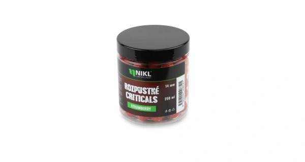 Nikl Rozpustné Criticals boilie Strawberry 250ml 15