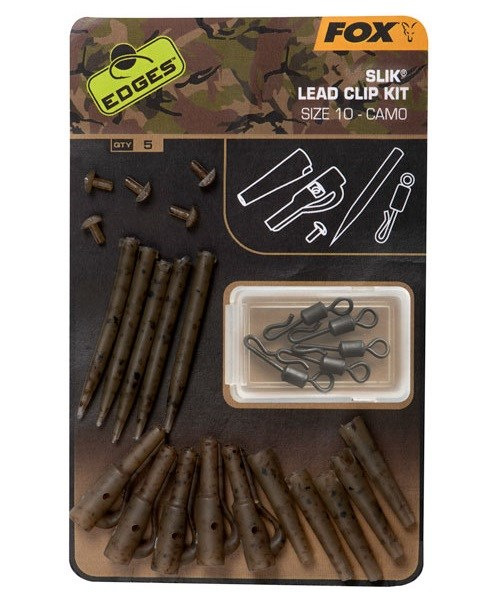 Fox Edges Camo Slik Lead Clip Kit size10