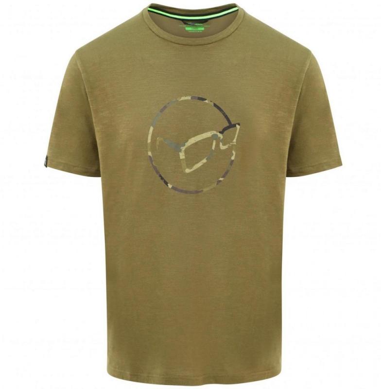 Korda Tričko LE Distressed Logo Tee Olive