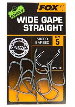 Fox Háčiky Edges Wide Gape Straight- Veľkosť 4