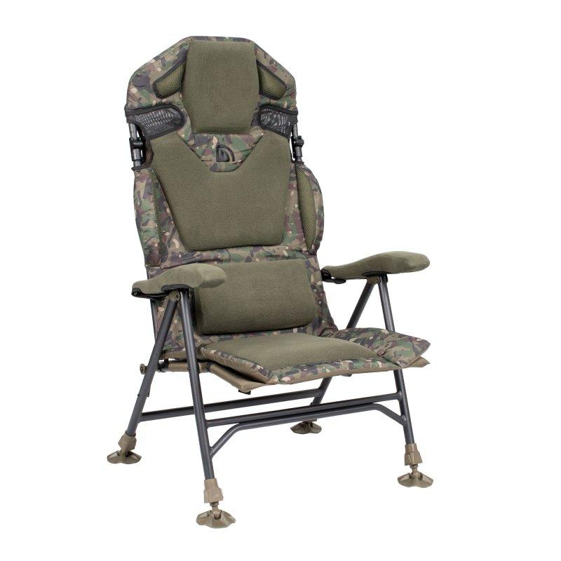 Trakker Kreslo komfortné s područkami - Levelite Camo Longback Recliner 5