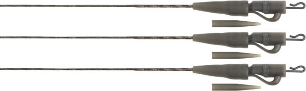 Fox Montáž Edges Naturals Submerge Lead Clip Leaders 75 cm 3 ks
