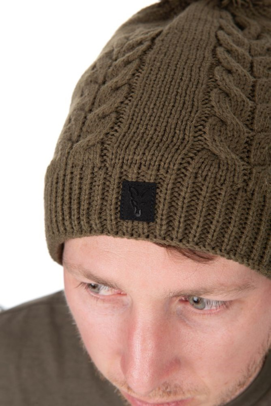 Fox Čiapka Khaki Knitted Bobble 2