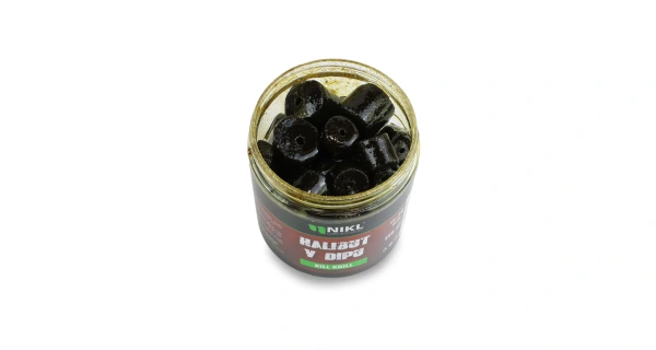Nikl Black halibut pelety v dipu Kill Krill 15+20mm, 250ml 1