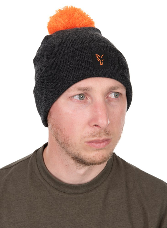 Fox Čiapka Collection Bobble Hat Black Orange