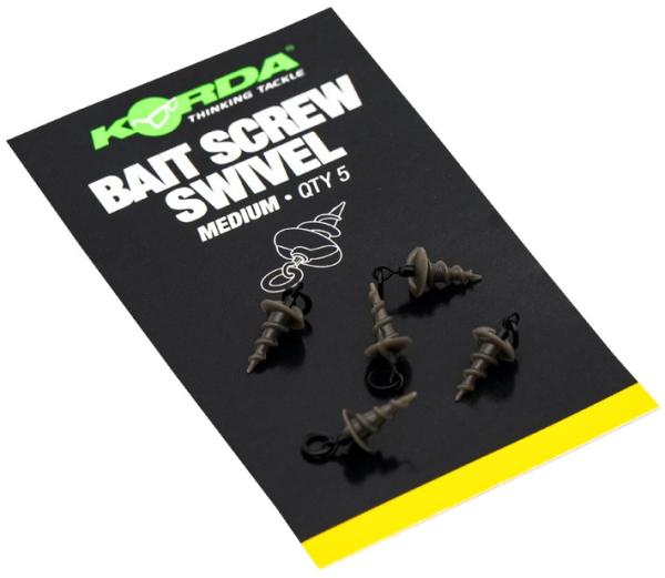 Korda Micro Ring Swivel Bait Screw Medium 5ks