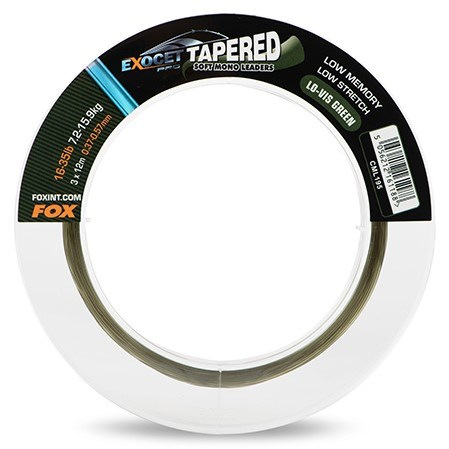 Fox Šokový Vlasec Exocet Pro Tapered Leader 3x12 m - 0,33-0,50 mm 12-30 lb