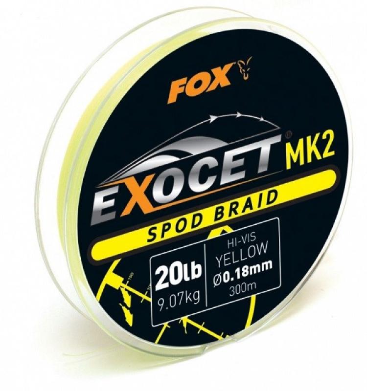 Fox Splietaná Šnúra Exocet MK2 Spod Braid 300 m Yellow - Priemer 0,18 mm / Nosnosť 9,07 kg