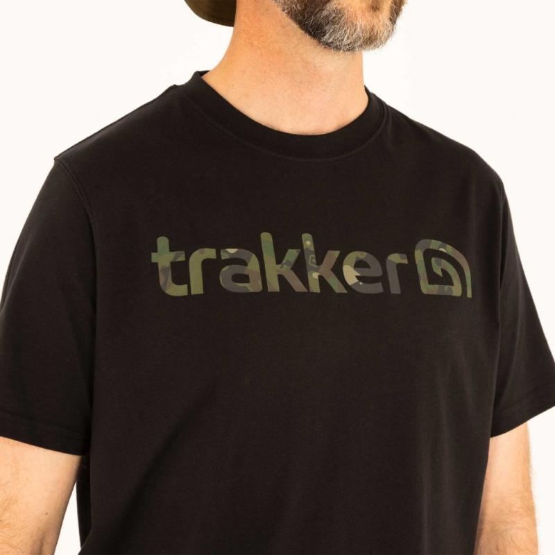 Trakker Tričko CR Logo T-shirt Black Camo 5