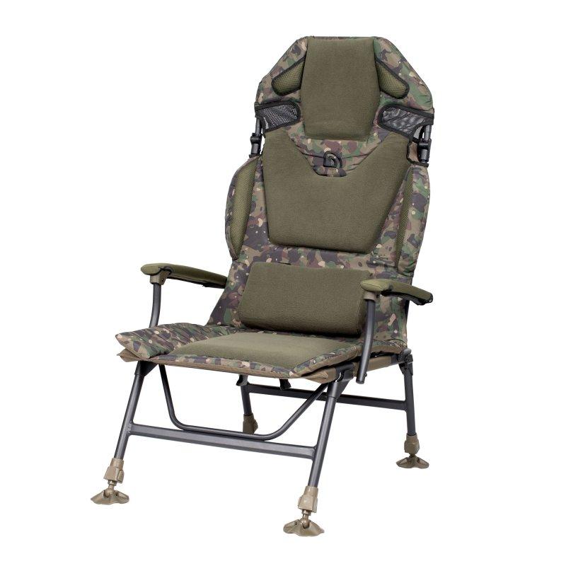 Trakker Kreslo komfortné s područkami - Levelite Camo Longback Chair