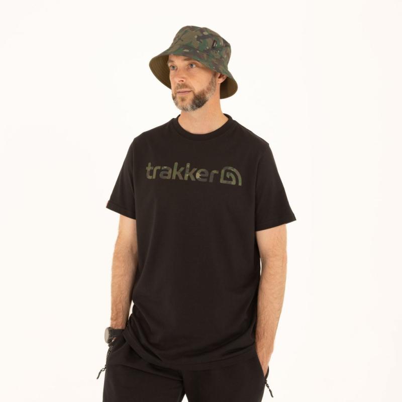 Trakker Tričko CR Logo T-shirt Black Camo 2