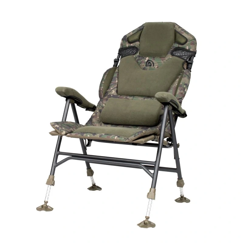 Trakker Křeslo komfortní s područkami Levelite Camo Longback Recliner 14