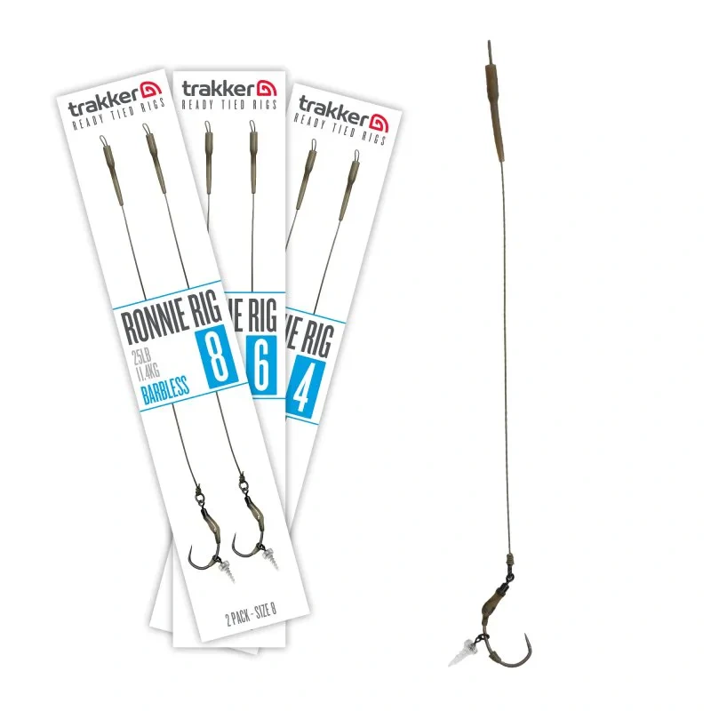 Trakker Hotové návazce Ronnie Rig (Barbless) 2ks