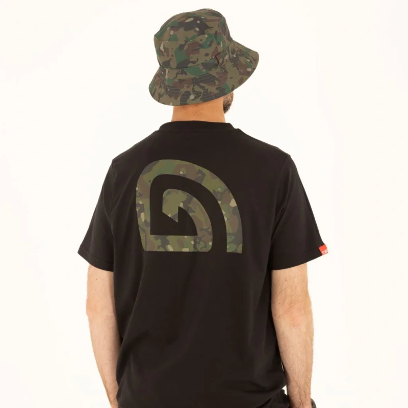 Trakker Tričko CR Logo T-shirt Black Camo 9
