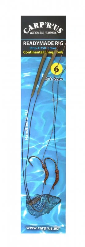 Carp´R´Us Návazec Ready Rig Strip-X Mat Brown - Continental 2ks