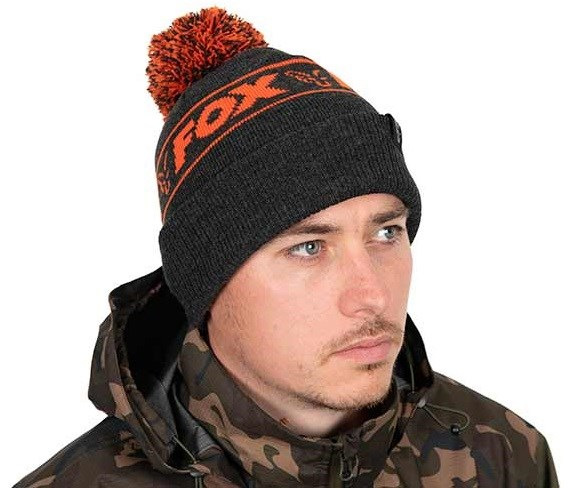 Fox Čiapka Collection Bobble Black Orange 1