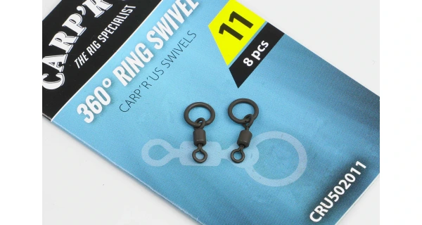 Carp´R´Us Obratlíky 360° Ring Swivel vel.11, 8ks 3