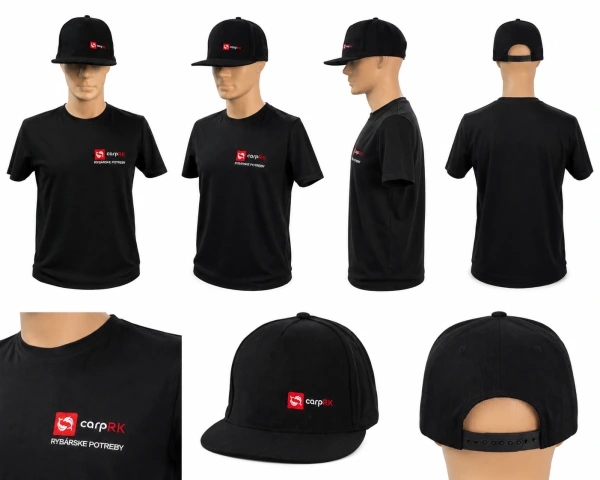CARP RK Tričko – Čierne s vyšitým logom 1