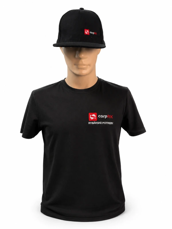 CARP RK Tričko – Čierne s vyšitým logom