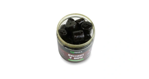 Nikl Black halibut pelety v dipu Strawberry 15+20mm, 250ml 3