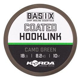 Korda Náväzcová Šnúra Basix Coated Hooklink Camo Green 10 m