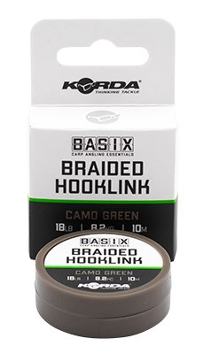 Korda Náväzcová Šnúra Basix Braided Hooklink Camo Green 10 m 1
