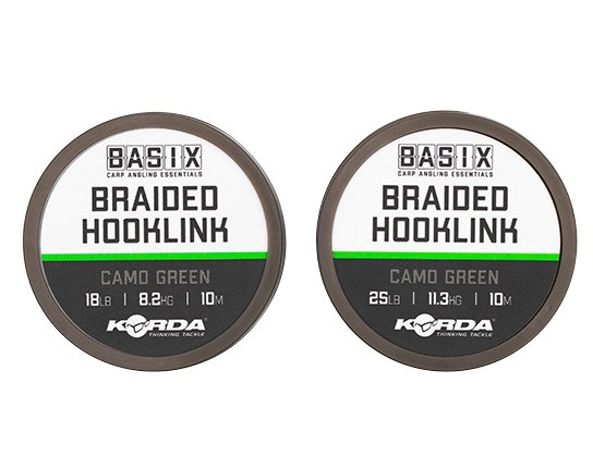 Korda Náväzcová Šnúra Basix Braided Hooklink Camo Green 10 m 3