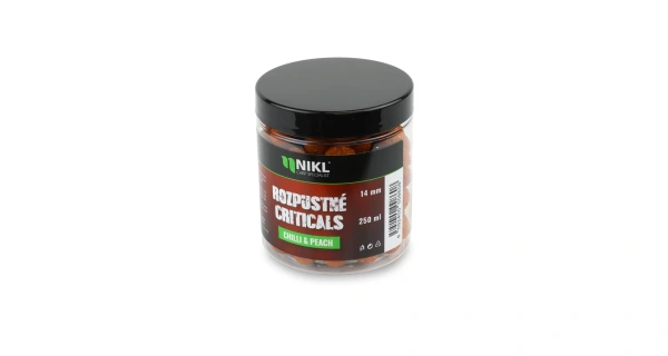 Nikl Rozpustné Criticals boilie Chilli & Peach 250ml 6