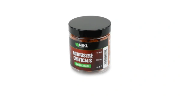 Nikl Rozpustné Criticals boilie Chilli & Peach 250ml 13