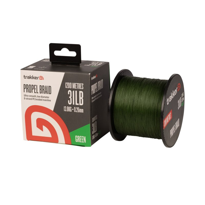 Trakker Kmenová pletená šnúra Propel Braid 0,26mm, 31lb, 1200m, Green