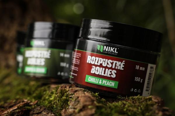 Nikl Rozpustné boilies Chilli & Peach 150g 2