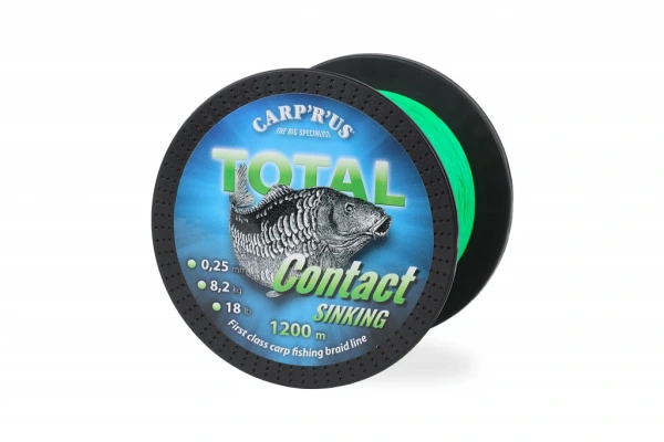 Carp´R´Us Kmenová šňůra Total Contact Sinking Green 0,25mm 1