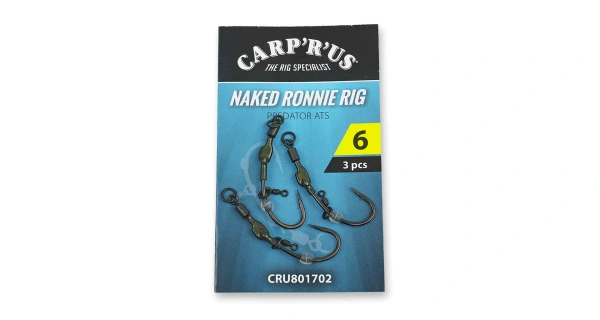 Carp´R´Us Návazec Ready Naked Ronnie rig - Predator 3ks 1