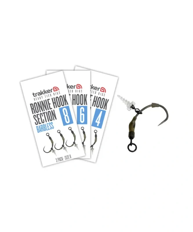 Trakker Koncová část návazce Ronnie Hook Section (Barbless) 3ks