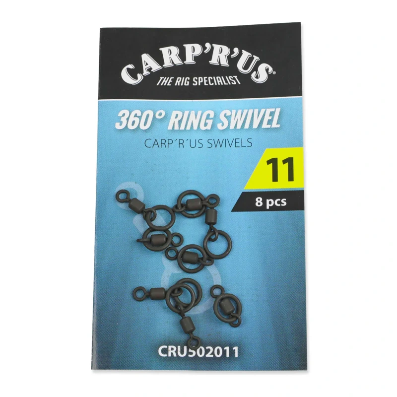 Carp´R´Us Obratlíky 360° Ring Swivel vel.11, 8ks