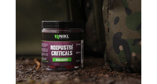 Nikl Rozpustné Criticals boilie Krill Berry 250ml 7