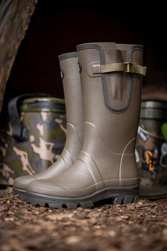 Fox Čižmy Neoprene Lined Camo Khaki Wellies 4