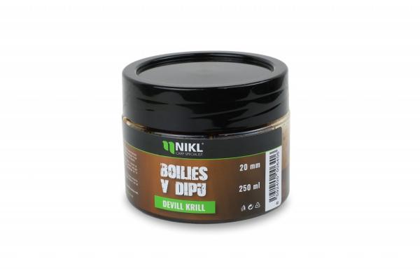 Nikl Boilies v dipu Devill Krill 250g