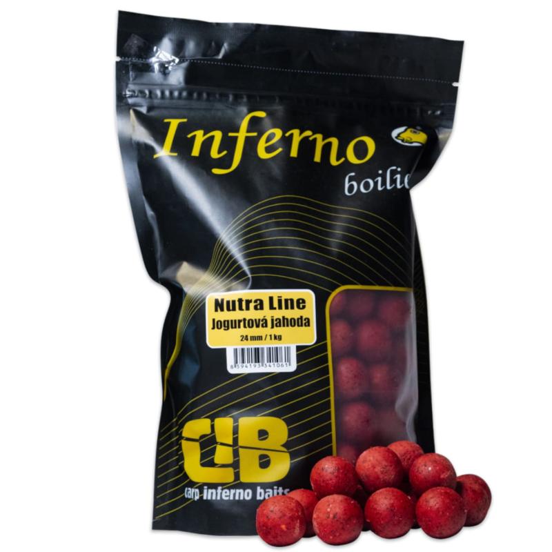 Carp Inferno Nutra Line - JOGURTOVÁ JAHODA 24mm 1kg