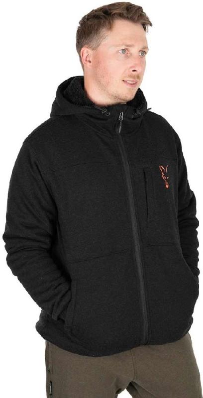 Fox Bunda Collection Sherpa Jacket Black Orange 2