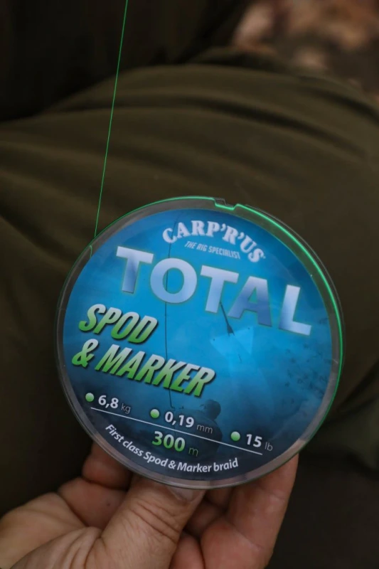 Carp´R´Us Splétaná šňůra Total Spod & Marker Braid Fluo Green 0,19mm, 15lb, 300m 6