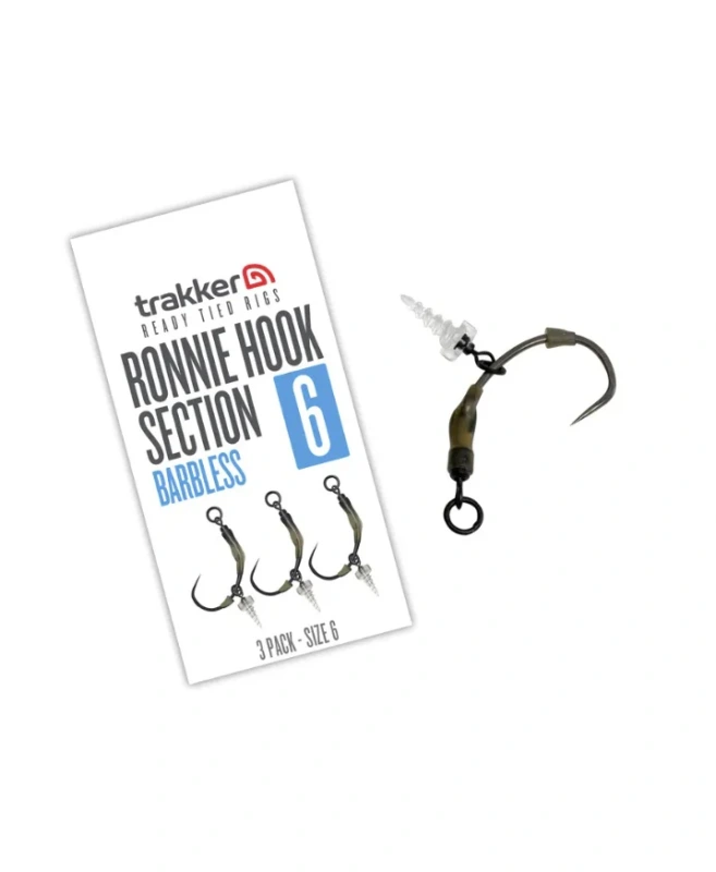Trakker Koncová část návazce Ronnie Hook Section (Barbless) 3ks 1